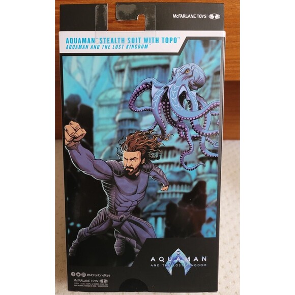 NIB McFarlane DC Multiverse Aquaman Stealth Suit W Topo Lost Kingdom GOLD LABEL - Picture 3 of 3
